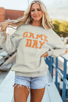 Black Game Day Graphic Rugby Football Season Sweatshirt