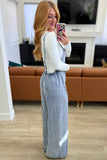 Beau Blue Light Wash Frayed Exposed Seam Wide Leg Denim Overall